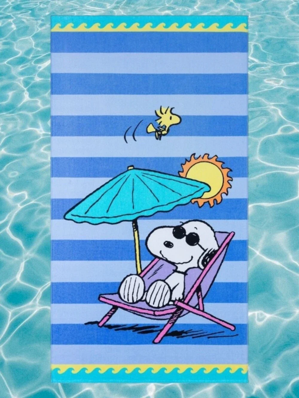 Peanuts Jumbo Beach Towel. Quick Dry. Snoopy Woodstock. New